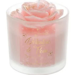 BOUGIE PARFUMEE FLEUR PHOTOPHORE 8X10CM 140G