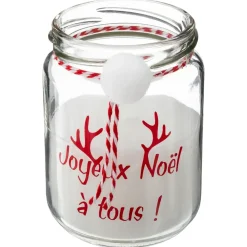 BOUGIE POT POMPON D.7X9CM 120G ROUGE BLANC