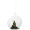 BOULE DE NOEL OUVERTE CRAPAUD COURONNE 8CM