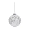 BOULE DE NOEL VERRE AVEC ORNEMENTS SEQUINS 8CM