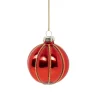 BOULE DE NOEL VERRE 6CM ROUGE CITROUILLE
