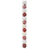 BOULE DE NOEL X12 PIECES ROUGE BLANC 6CM