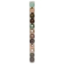 BOULE DE NOEL X12 PIECES SECRETS BOIS 6CM
