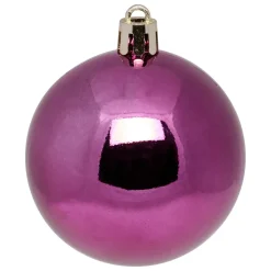 BOULE DE NOEL X4 PIECES VIOLET 8CM