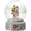 BOULE NEIGE MUSICALE LED BONHOMME NEIGE BLANC 13X18CM