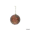 BOULE NOEL D.8CM VERTE ETOILES