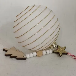 BOULE NOEL PAILETTES BLANC