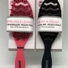 BROSSE OVALE PICOTS PERLES NYLON SANGLIER NOIR FUCHSIA MAT