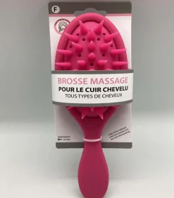 BROSSE OVALE PICOTS SILICONE ROSE