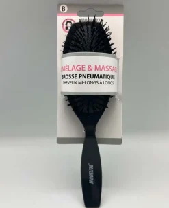 BROSSE PNEUMATIQUE OVALE PICOTS NYLON NOIR