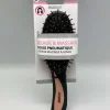 BROSSE PNEUMATIQUE OVALE PICOTS PERLES MANCHE BRONZE NOIR