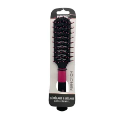 BROSSE TUNNEL PICOTS PERLES NOIR ROSE