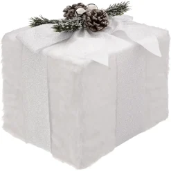 CADEAU FOURRURE BLANC 20CM