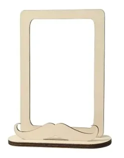 CADRE PHOTO MOUSTACHE BOIS 15X12CM X3 PIECES