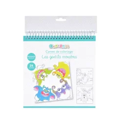 CAHIER DE COLORIAGE 21X21CM 24 PAGES GENTILS MONSTRES