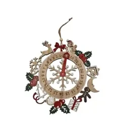 CALENDRIER DE L AVENT COURONNE A SUSPENDRE 22CM