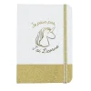 CARNET DE NOTES PAILLETTES LICORNE 21X15CM