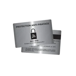 CARTE ANTI PIRATAGE RFID METALLIQUE