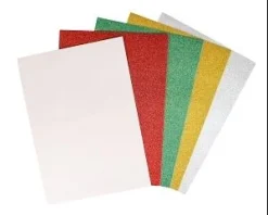 CARTES FORTES A4 PAILLETEES X5 PIECES