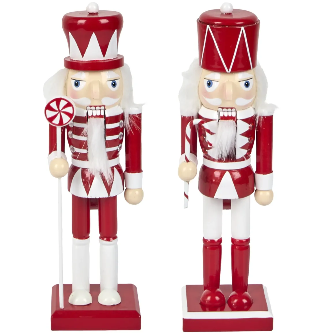 CASSE NOISETTE CONFISERIE ROUGE ET BLANC H.25CM