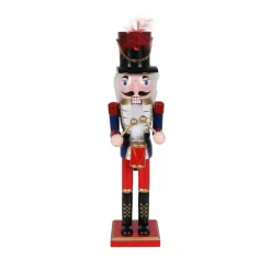 CASSE NOISETTES TAMBOUR BLEU ET ROUGE H.38CM