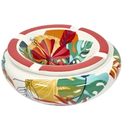 CENDRIER FLORAL CERAMIQUE XXL