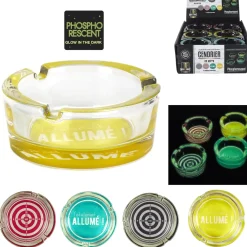 CENDRIER VERRE PHOSPHORESCENT