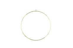 CERCLE METAL DORE AVEC ANNEAU DE SUSPENSION. DIAM. 25CM