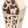 CERCUEIL BOIS CISELE 18X10.5X5CM