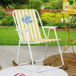CHAISE PLIANTE DOLCE VITA JAUNE