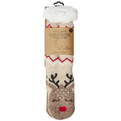 CHAUSSETTES SHERPA RENARD ET RENNE ADULTE