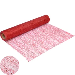 CHEMIN TABLE SEQUINS 30CMX4M ROUGE
