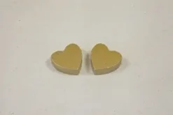 COEUR EN BOIS METALLISE X15 PIECES OR