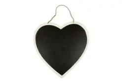 COEUR FACON ARDOISE A SUSPENDRE 26X26CM