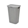 COFFRE A LINGE PLASTIQUE 45L 42X35X57CM DIAMANT TAUPE