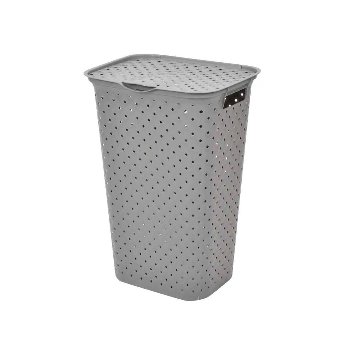 COFFRE A LINGE PLASTIQUE 45L 42X35X57CM DIAMANT TAUPE