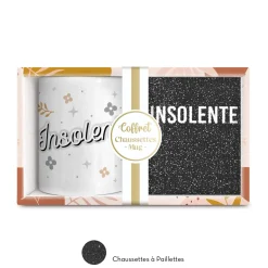 COFFRET MUG CHAUSSETTES PAILLETTES INSOLENTE
