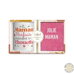 COFFRET MUG CHAUSSETTES PAILLETTES AFFECTIF JOLIE MAMAN