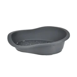 CORBEILLE PLASTIQUE TINO D.80X60X25CM GRIS