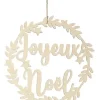 COURONNE BOIS JOYEUX NOEL 29X29X0.4CM