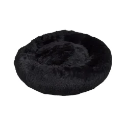 COUSSIN ROND APAISANT D.75X24CM FLUFFY NOIR