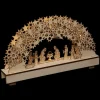 CRECHE DE NOEL 9 SANTONS 8LED H.19CM