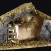CRECHE DE NOEL VIDE MOUSSE ET PIERRE