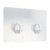 CROCHET ADHESIF DOUBLE RECTANGULAIRE SILVER