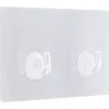 CROCHET ADHESIF DOUBLE RECTANGULAIRE BLANC
