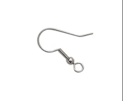 CROCHETS OREILLES AMERICAINES ARGENT 19 MM X 6 PCS