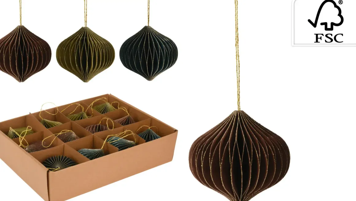 DECORATION ORIGAMI ALLONGE ROND 80MM