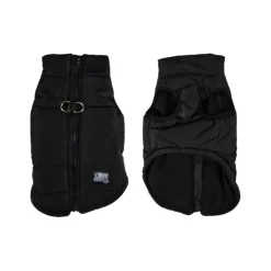 DOUDOUNE MATELASSEE POLAIRE ZIP DORSAL TAILLE S 30CM NOIR