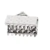 EMBOUTS PLATS ARGENT BRILLANT 6 X10MM X18 PIECES