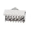 EMBOUTS PLATS ARGENT BRILLANT 6 X12MM X12 PIECES